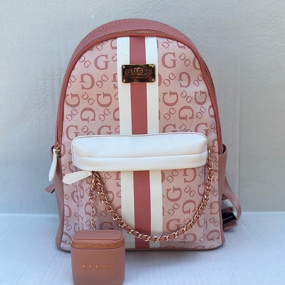 New GUESS Ella Faux Leather Backpack - Picture 1 of 9